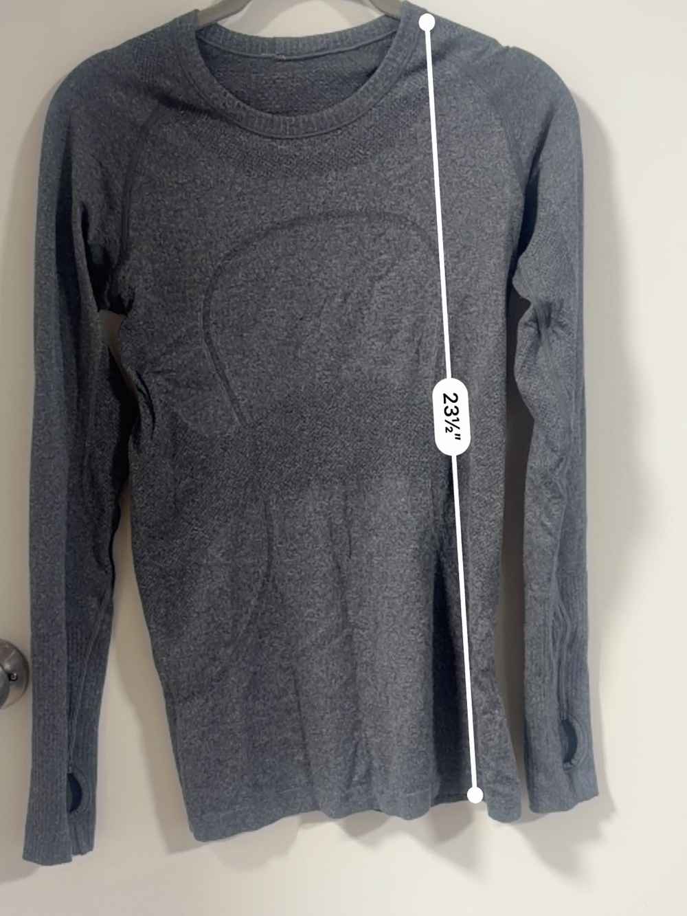 lululemon athletica Women's Long Sleeve Crewneck Top - Charcoal Gray - Picture 2 of 6